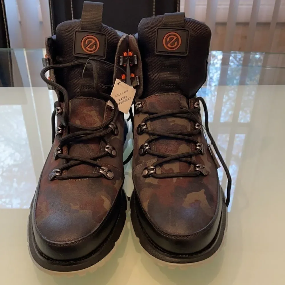 Cole Haan NWT zerogrand waterproof Camouflage boots very light and cool $250